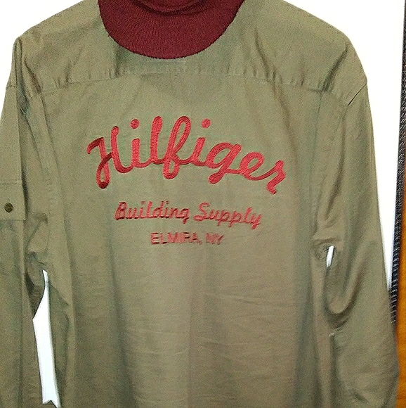 Tommy Hilfiger Button Down Shirt Vintage Spellout